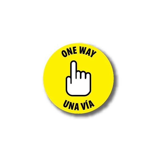 Ergomat 30in CIRCLE SIGNS One Way - Bilingual English/Spanish DSV-SIGN 900 #0828 -UEN - main